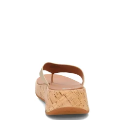 FitFlop Wedges|Women's , F-Mode Flatform Toe Post Sandal Platinum