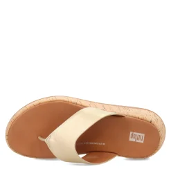 FitFlop Wedges|Women's , F-Mode Flatform Toe Post Sandal Platinum