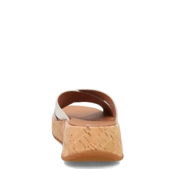 FitFlop Wedges|Women's , F-Mode Flatform Cross Slide Silver