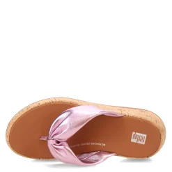FitFlop Sandals|Women's , F-Mode Twist Flatform Thong Sandal Metallic Wild Lilac