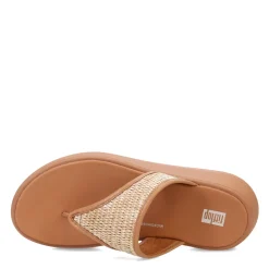 FitFlop Sandals|Women's , F-Mode Woven Flatform Toe Post Sandal Tan