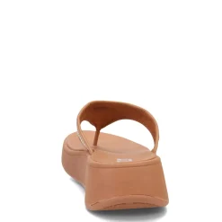 FitFlop Wedges|Women's , F-Mode Woven Flatform Toe Post Sandal Tan