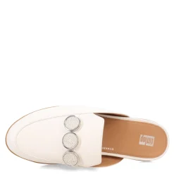 FitFlop Clogs & Mules|Women's , Gracie Beaded Circle Mule Urban White