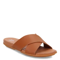 FitFlop Sandals|Women's , Gracie Cross Slide Light Tan