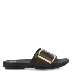 FitFlop Sandals|Women's , Gracie Maxi Buckle Slide Black