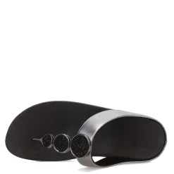 FitFlop Sandals|Women's , HALO Bead-Circle Toe-Post Sandal Pewter