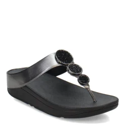 FitFlop Wedges|Women's , HALO Bead-Circle Toe-Post Sandal Pewter