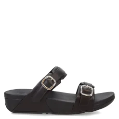 FitFlop Sandals|Women's , Lulu Adjustable Buckle Slide Sandal Black