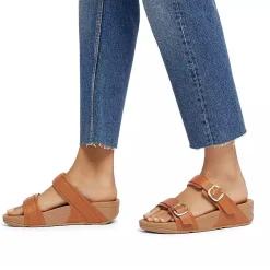 FitFlop Sandals|Women's , Lulu Adjustable Buckle Slide Sandal Light Tan