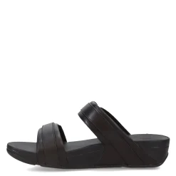 FitFlop Wedges|Women's , Lulu Adjustable Buckle Slide Sandal Black