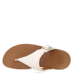 FitFlop Wedges|Women's , Lulu Adjustable Thong Sandal Urban White