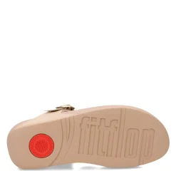 FitFlop Wedges|Women's , Lulu Adjustable Thong Sandal Latte Beige