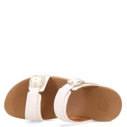FitFlop Wedges|Women's , Lulu Adjustable Buckle Slide Sandal Urban White