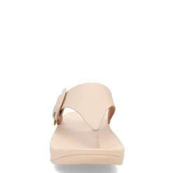 FitFlop Sandals|Women's , Lulu Covered Buckle Thong Sandal Beige