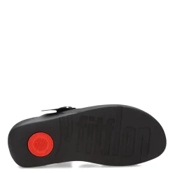 FitFlop Sandals|Women's , Lulu Covered Buckle Thong Sandal Black