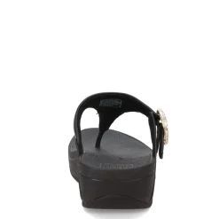 FitFlop Sandals|Women's , Lulu Crystal Buckle Thong Sandal Black