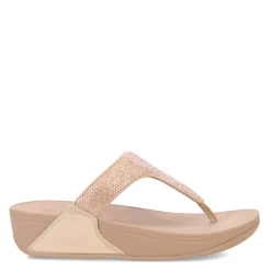 FitFlop Sandals|Women's , Lulu Crystal Thong Sandal Latte Beige