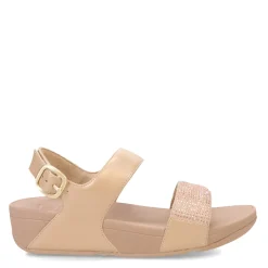 FitFlop Sandals|Women's , Lulu Crystal Backstrap Sandal Latte Beige
