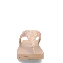 FitFlop Wedges|Women's , Lulu Crystal Thong Sandal Latte Beige