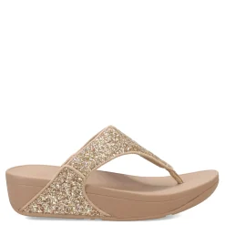 FitFlop Sandals|Women's , Lulu Glitter Thong Sandal Latte Beige