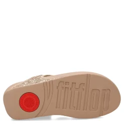 FitFlop Sandals|Women's , Lulu Glitter Thong Sandal Latte Beige