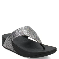 FitFlop Sandals|Women's , Lulu Glitter Thong Sandal Silver