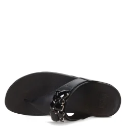 FitFlop Wedges|Women's , Lulu Jewel Thong Sandal Black
