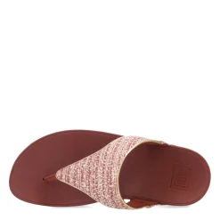 FitFlop Sandals|Women's , Lulu Shimmerweave Thong Sandal Brown