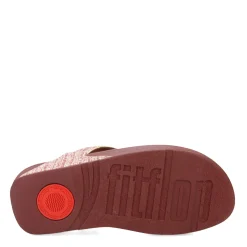 FitFlop Sandals|Women's , Lulu Shimmerweave Thong Sandal Brown