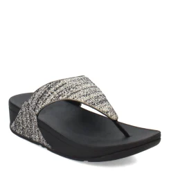 FitFlop Sandals|Women's , Lulu Shimmerweave Thong Sandal Black