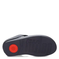 FitFlop Sandals|Women's , Rumba Beaded Metallic Toe-Post Sandal Metallic Navy