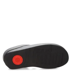 FitFlop Sandals|Women's , Rumba Beaded Metallic Toe-Post Sandal Pewter Black