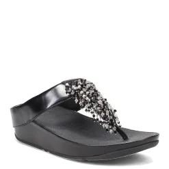 FitFlop Sandals|Women's , Rumba Beaded Toe-Post Sandal Black