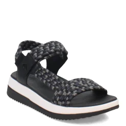 FitFlop Sandals|Women's , Surff Art-Webbing Back-Strap Sandal Black