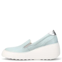 Fly London Wedges|Women's , Deca Slip-On Blue