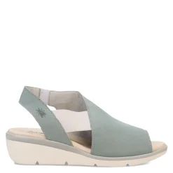 Fly London Wedges|Women's , Nily Sandal Pale Blue
