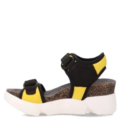 Fly London Sandals|Women's , Sigo Sandal Black Yellow