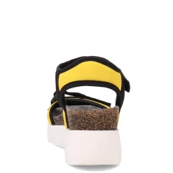 Fly London Sandals|Women's , Sigo Sandal Black Yellow
