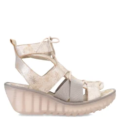 Fly London Wedges|Women's , Yaca Sandal Pearl