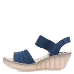 Fly London Wedges|Women's , Yiko Sandal Blue