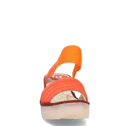 Fly London Wedges|Women's , Yiko Sandal Devil Red