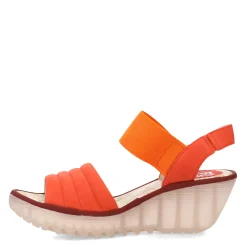 Fly London Wedges|Women's , Yiko Sandal Devil Red