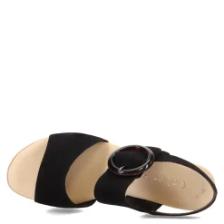Gabor Sandals|Women's , Wedge Ankle Strap 84.645 Sandal Black