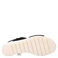 Gabor Wedges|Women's , Wedge Ankle Strap 84.645 Sandal Black