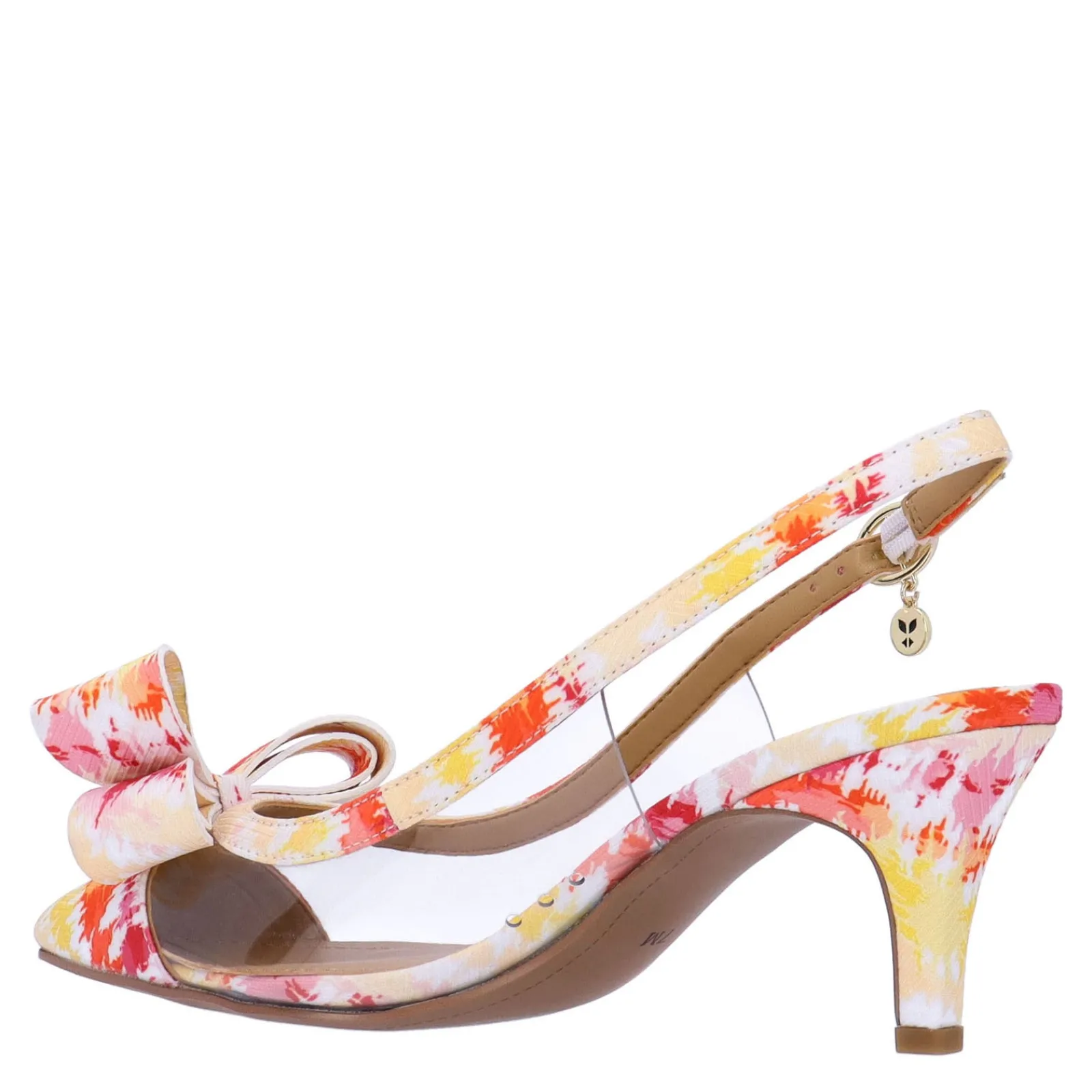 J Renee Pumps & Heels|Women's , Calista Pump Clear/Warm Multi Fabric