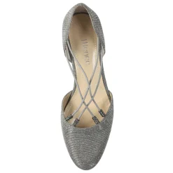 J Renee Pumps & Heels|Women's , Charolette Pump Pewter Glitter