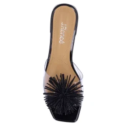 J Renee Sandals|Women's , Cherita Sandal Clear/Black