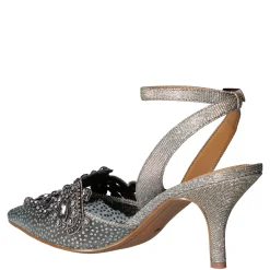 J Renee Pumps & Heels|Women's , Desdemona Pump Pewter Glitter