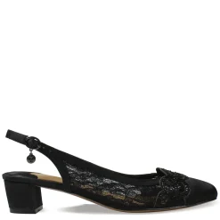 J Renee Pumps & Heels|Women's , Faleece Pump Black/Black Stones