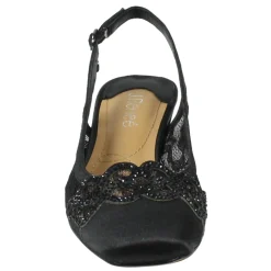 J Renee Pumps & Heels|Women's , Faleece Pump Black/Black Stones